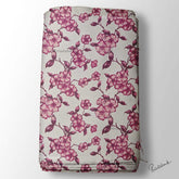Pink Offwhite Floral Digital Printed Fabric Material
